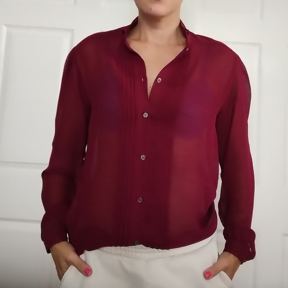 Givenchy For Chesa Burgundy Blouse
